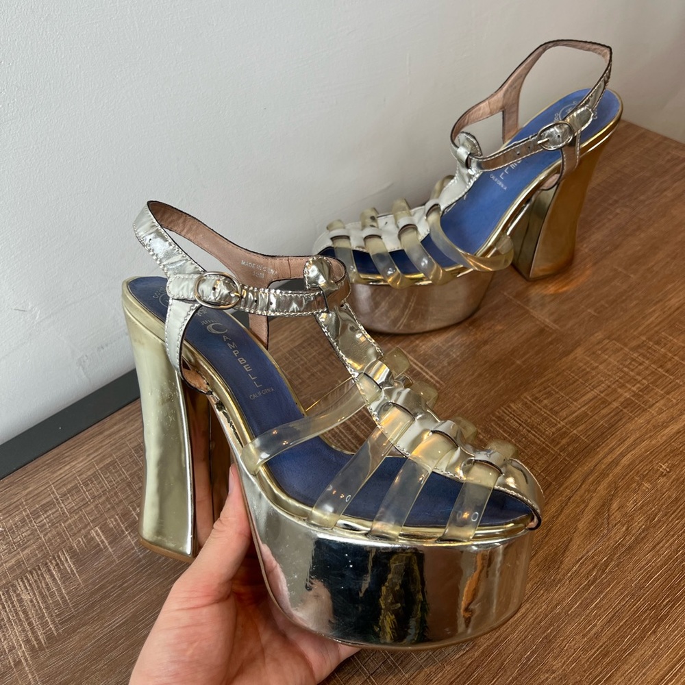 Jeffrey Cambell US 10 Chunky Heels Silver Women‎